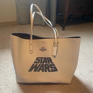 Coach Star Wars Tote Bag Purse in Cream